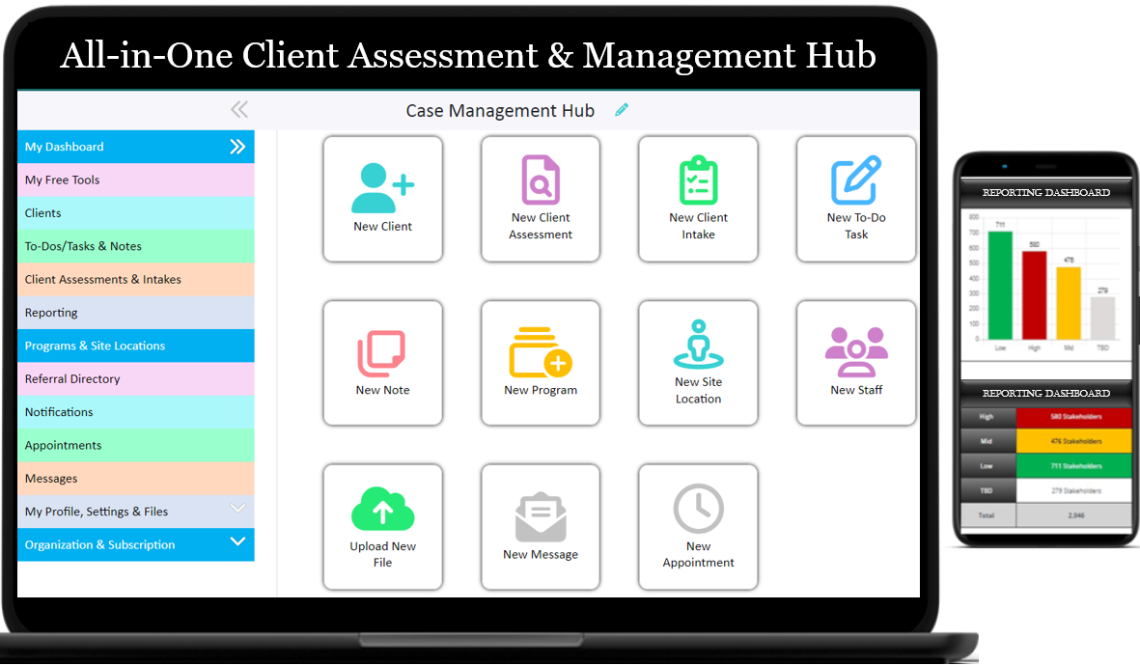All-in-One Client Assessment & Management Hub