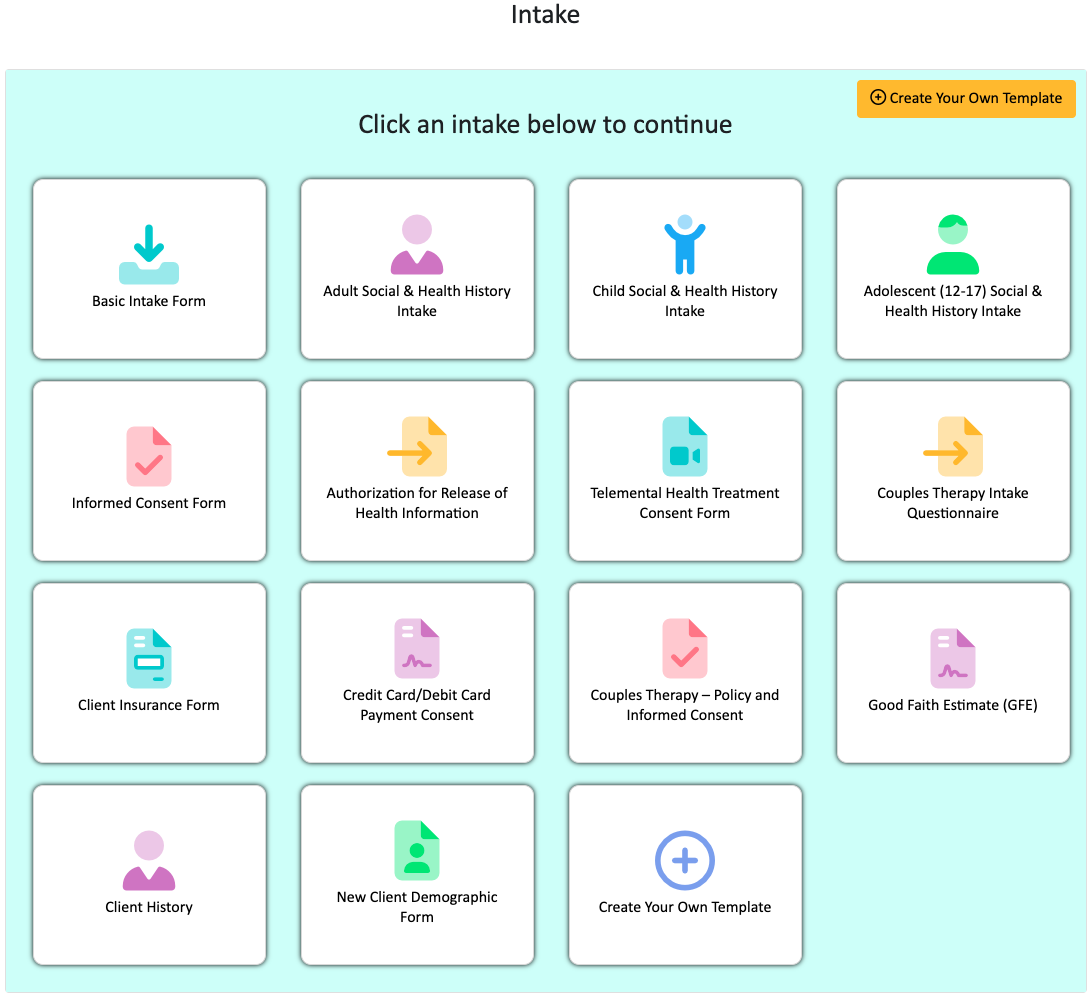 counseling intake form