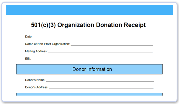 Free 501c3 donation receipt template