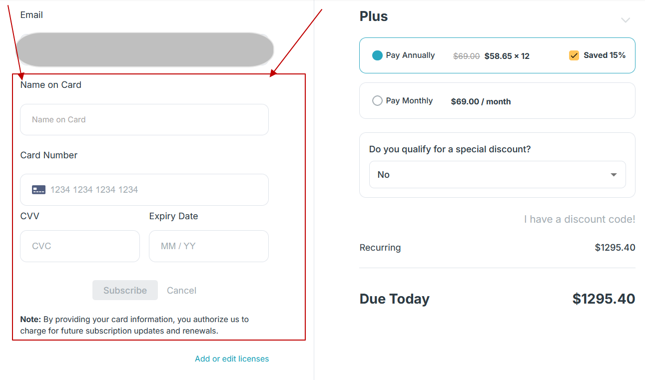 Enter Payment Details