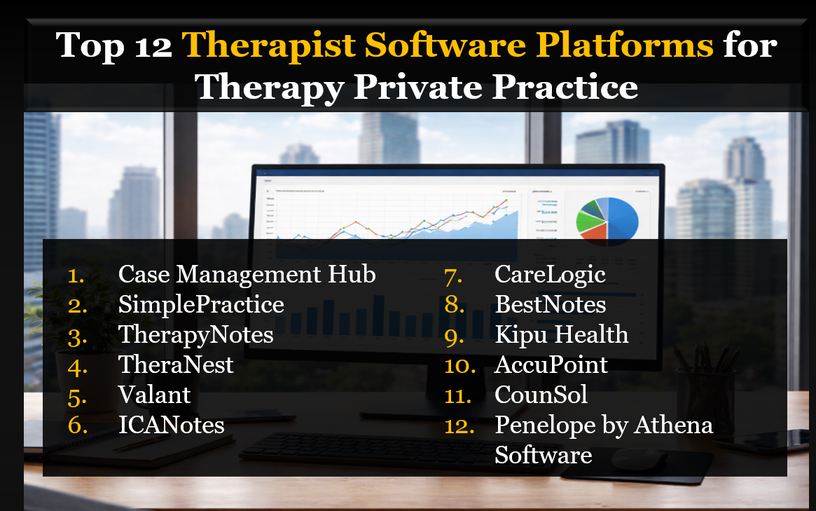 Top 12 Best Therapist Case Management Software Platforms