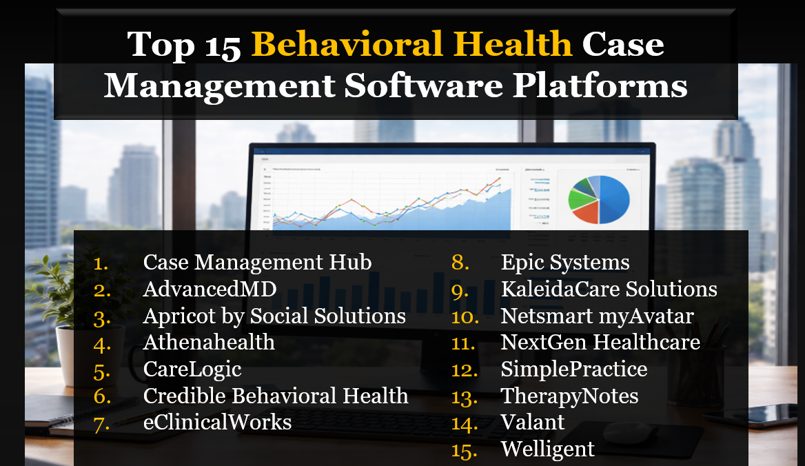 Best Case Management Software for Behavioral Health Organizations (Top 15 Ranked)