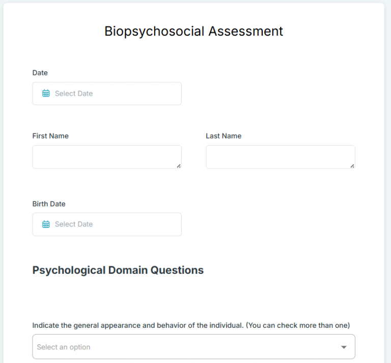 What Is a Biopsychosocial Assessment? Examples, Samples, and Questions ...