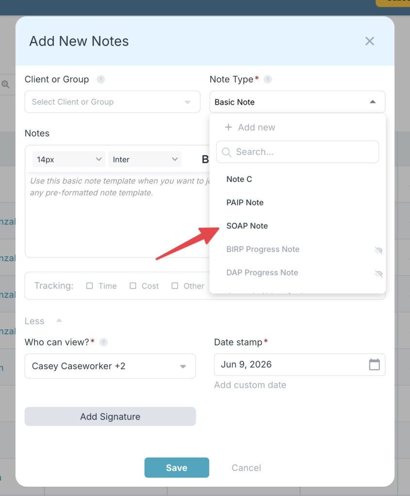 How to make a SOAP note step 2