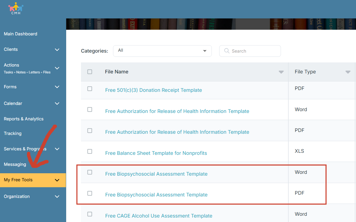 How to download a free biopsychosocial assessment template
