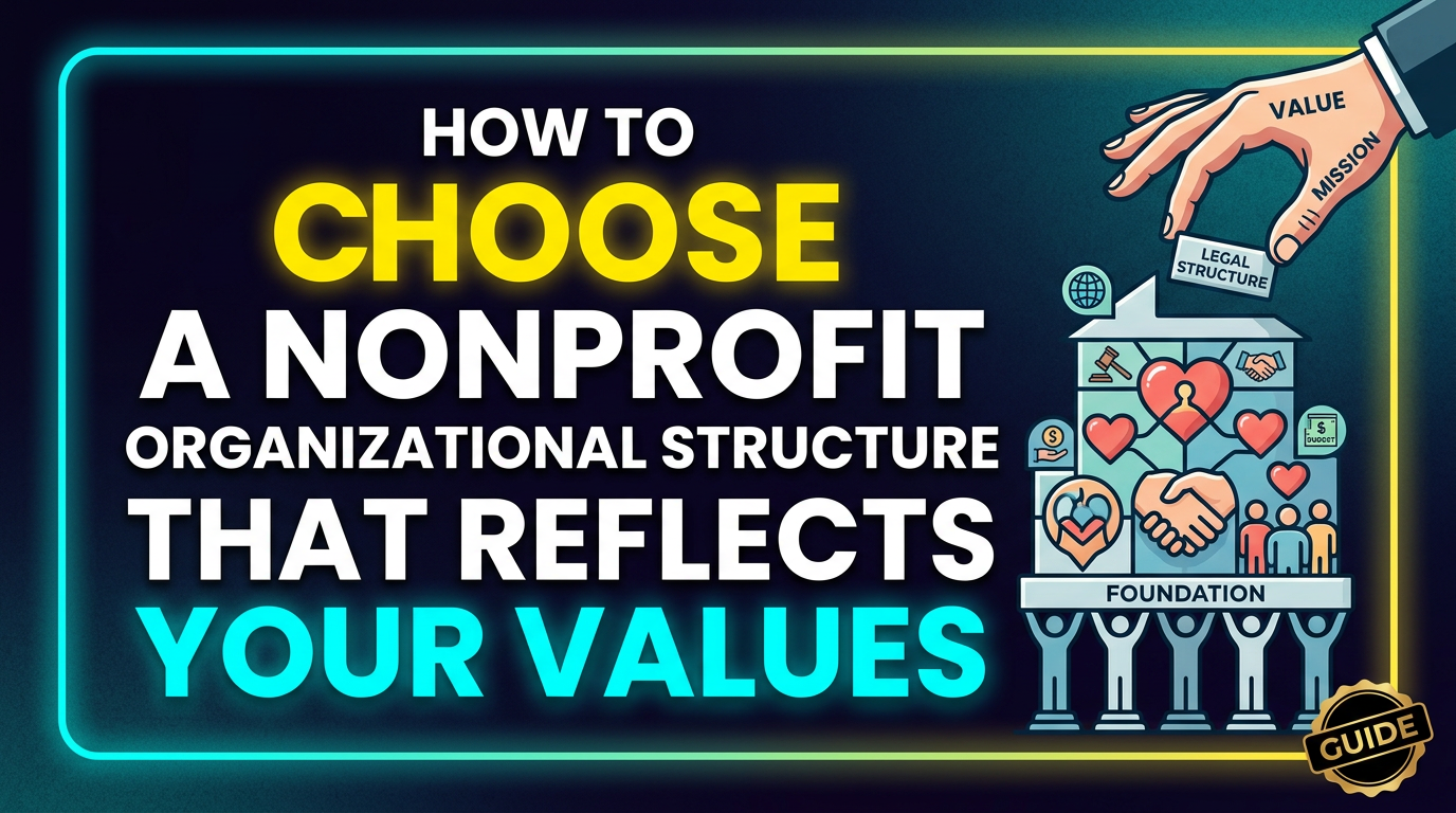 How to Choose a Nonprofit Organizational Structure That Reflects Your Values