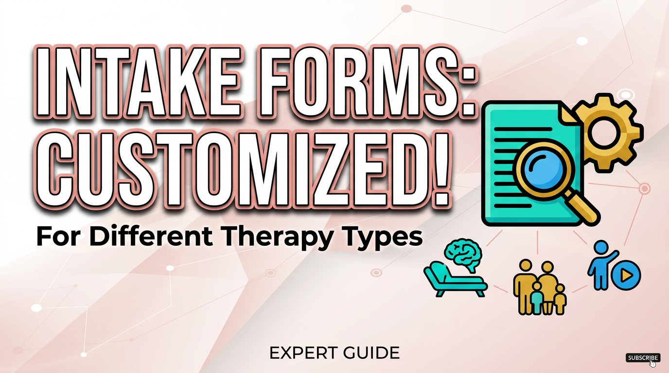 How to Customize Intake Forms for Different Types of Therapy
