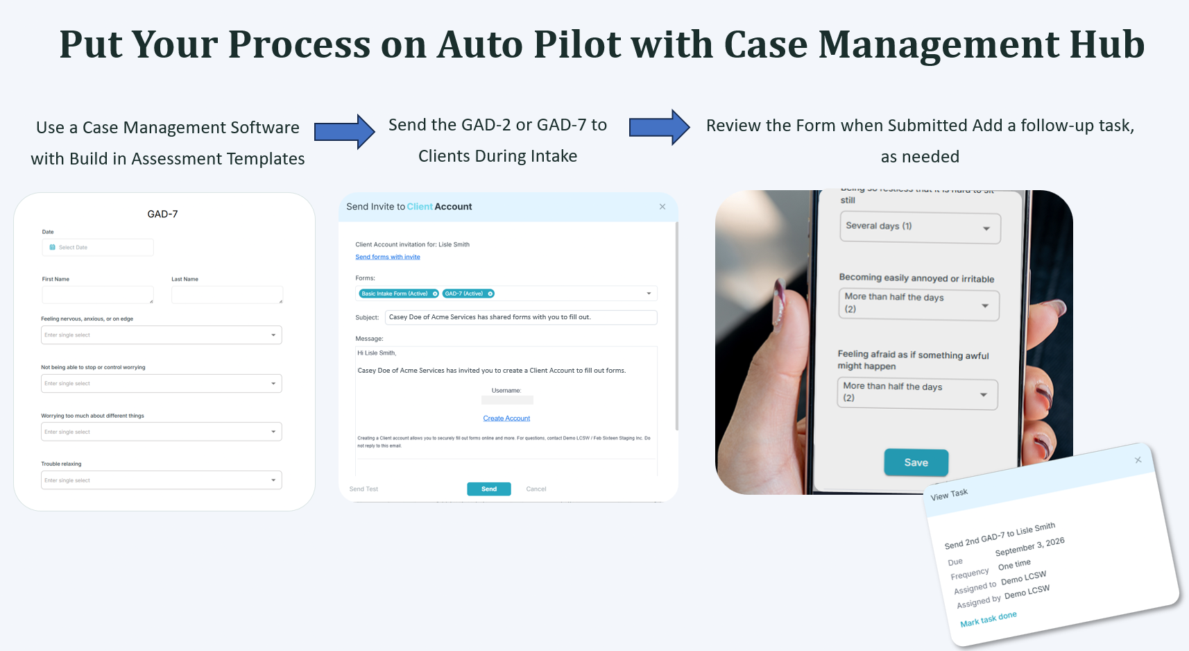 Put your anxiety assessment process on autopilot with Case Management Hub