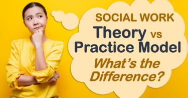 What's the difference between a social work theory and practice model?